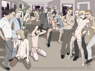 Rough and BDSM sissy porn comics compilation by ShadowJack