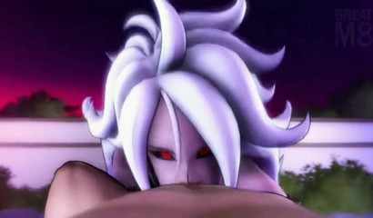Slut Android 21 will suck all the juices out of your dick, 3d porn from the first person