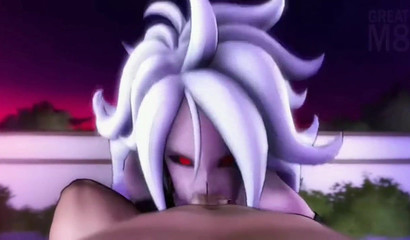 Slut Android 21 will suck all the juices out of your dick, 3d porn from the first person