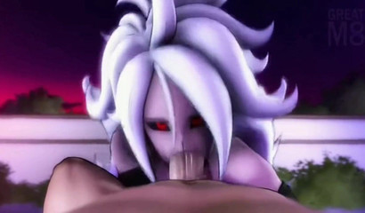 Slut Android 21 will suck all the juices out of your dick, 3d porn from the first person