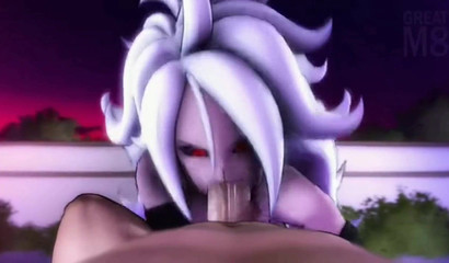 Slut Android 21 will suck all the juices out of your dick, 3d porn from the first person