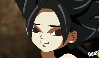 Goku planted a cartoon brunette Caulifla on a dick, porn Dragon Ball Z