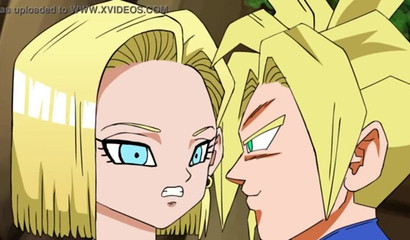 Heroic rescue ended with sex with a cartoon beauty Android 18