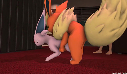 Absol and Breaksen fuck at a party with Pokemon trainers