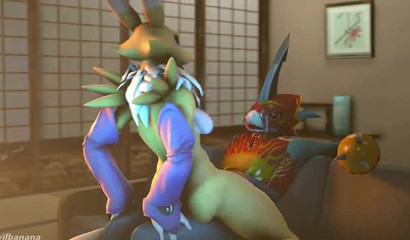 Digimon Renamon has sex in 3D porn cartoon compilation