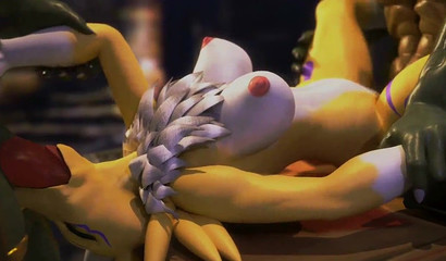 Digimon Renamon has sex in 3D porn cartoon compilation