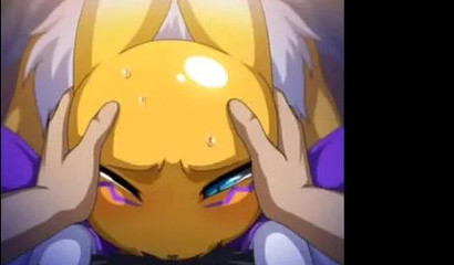 Blowjob from the first person performed by digimon Renamon