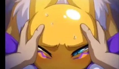 Blowjob from the first person performed by digimon Renamon