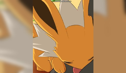 Pokemon Jolteon got cum in pussy after sex