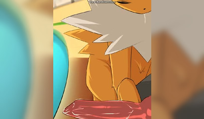 Pokemon Jolteon got cum in pussy after sex