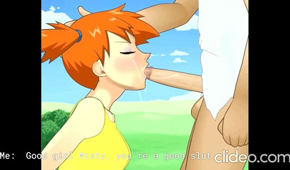 Pretty girl Misty sucks her friend Ash's cock on the street