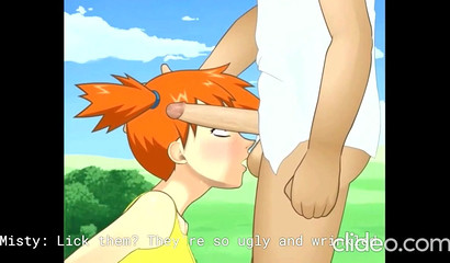 Pretty girl Misty sucks her friend Ash's cock on the street