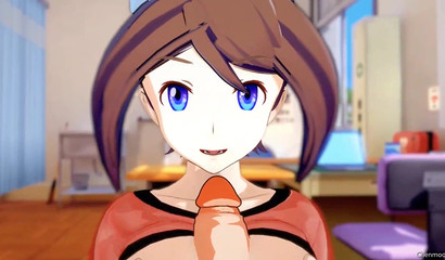 Грудастая девочка Мэй из ЗД порно мультика "Покемон" трахается с незнакомцем