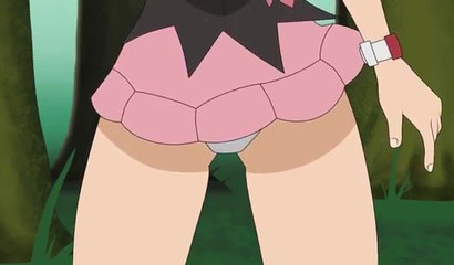 Two Pokemon trainers had sex in the woods in a hentai XXX cartoon