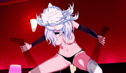 Female domination with blonde Android 21, BDSM 3D porn