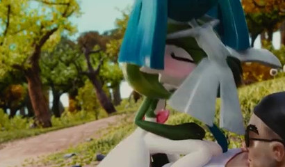 Muscular Pokemon Trainer fucks Gardevoir right in the woods