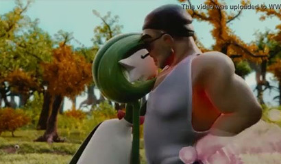 Muscular Pokemon Trainer fucks Gardevoir right in the woods
