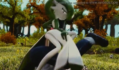Muscular Pokemon Trainer fucks Gardevoir right in the woods