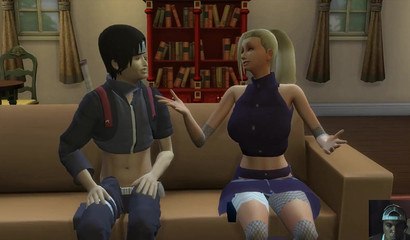 Sporty blonde Ino Yamanaka seduces Sasuke with her juicy ass