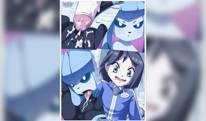 Anal sex with two Pokemon in XXX cartoon comic