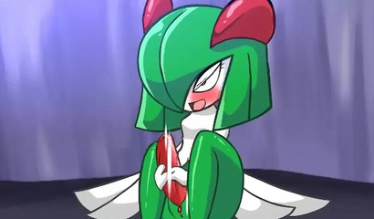 Pokemon jerks off futanari's cock on the sleeping owner