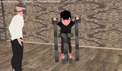 The maniac kidnapped the vampire Mavis and gave her cruel tortures