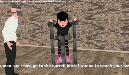 The maniac kidnapped the vampire Mavis and gave her cruel tortures