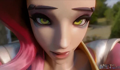 Fuck me standing up! Emotional first-person sex with pink-haired Sombra