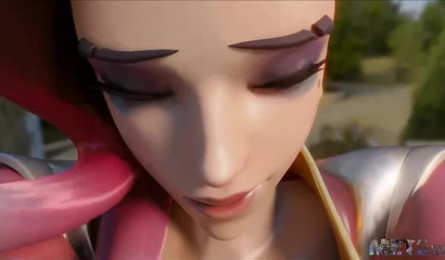 Fuck me standing up! Emotional first-person sex with pink-haired Sombra