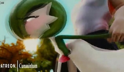 A muscular man fucks a cute Pokemon hard Gardevoir