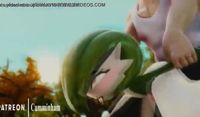 A muscular man fucks a cute Pokemon hard Gardevoir