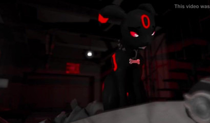 Pokemon doggie sucks his master's cock in an animated video