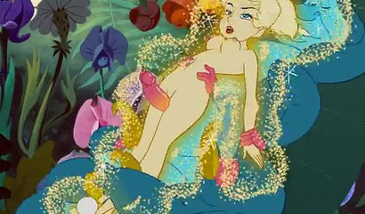 A big caterpillar fucks a beautiful Disney fairy between her legs