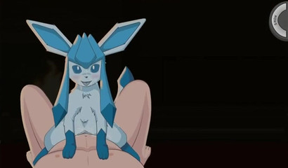 Cute Pokemon Glasseon rides on his trainer's dick