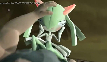 Pokemon Kirlia is fucked against her will by her cruel trainer