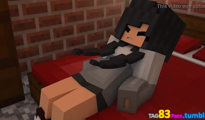 Stunning Minecraft porn in the bedroom with two girls