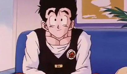 Porn cartoon Dragon Ball Z with guy Gohan and girl Bulma