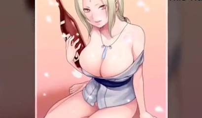 Big-boobed MILF Tsunade seduces with a juicy body and fucks in a collection of porn pictures