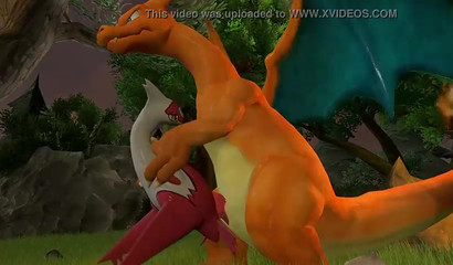 Chrizard fucking some sorta sexy bird in the woods