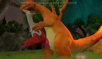 Chrizard fucking some sorta sexy bird in the woods