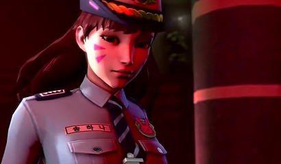 Monster rapes defenseless brunette D.Va in animated porn