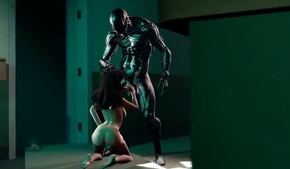 Monster rapes defenseless brunette D.Va in animated porn