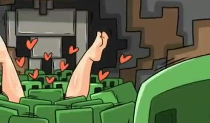 Minecraft porn video with young busty girl