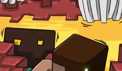 Minecraft porn video with young busty girl