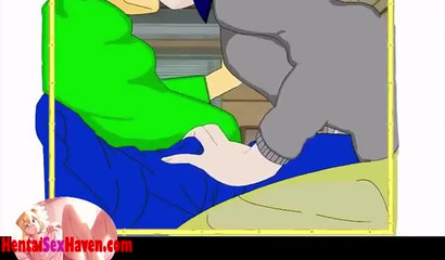 Animated Naruto porn, young ninja having sex