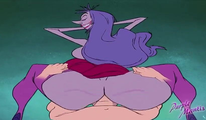 Scary chick from a Disney cartoon fucks in a big ass