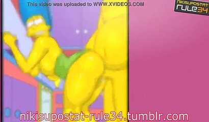 Marge Simpson fucked hard by a horny Homer Simpson
