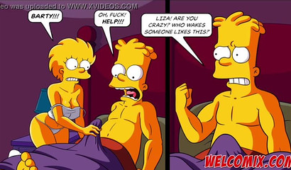 Sneaking behind the door - The Simptoons