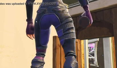 Horny Fortnite chick showing off her beautiful ass