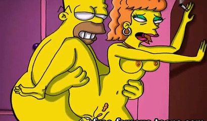Homer Simpson roughly fucks a beautiful redhead doll from behind
